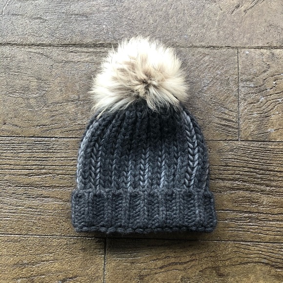 Aqua Accessories - AQUA Beanie with Fur Pom-Pom